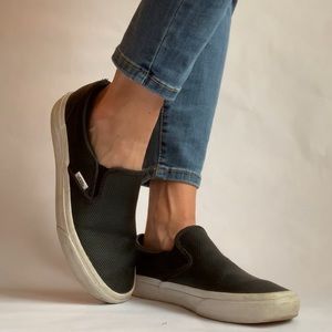 Black vans slip ons